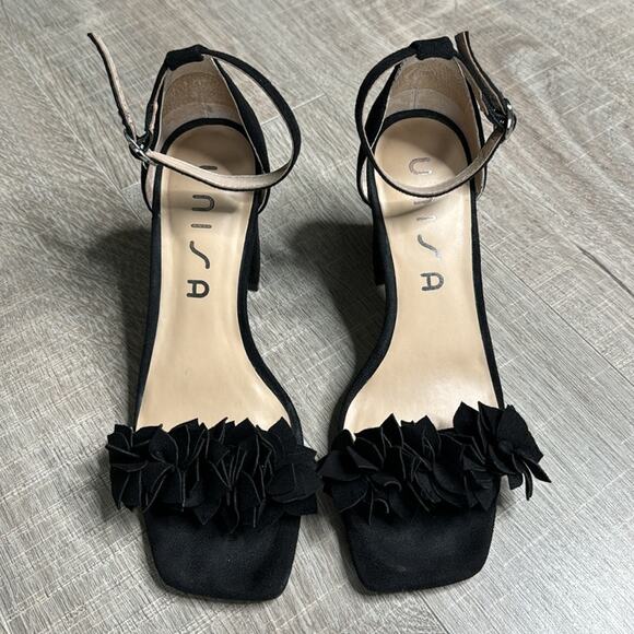 UNISA Black Cozzie Open Toe Block Heeled Sandals Women’s - Picture 2 of 12